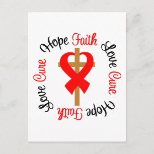 Stroke Faith Hope Love Cross Postcard