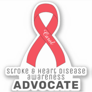 Stroke & Heart Disease Awareness Vinyl Sticker