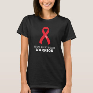 Stroke & Heart Disease Ribbon Black T-Shirt