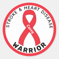 Stroke & Heart Disease Warrior Ribbon White