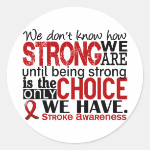 Stroke How Strong We Are Classic Round Sticker