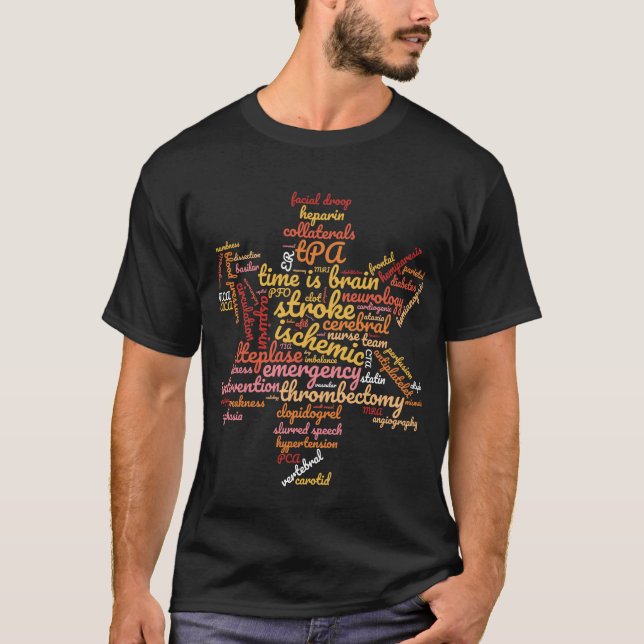 Stroke Ischemic Brain Neuro Nurse Doctor T-Shirt (Front)