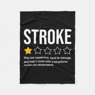 Stroke Survivor Heart Disease Warrior Fighter Card Fleece Blanket