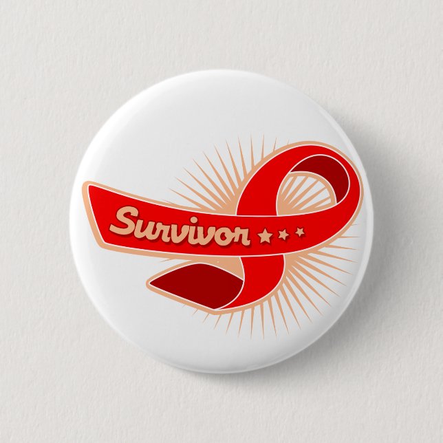 Stroke Survivor Ribbon 6 Cm Round Badge (Front)