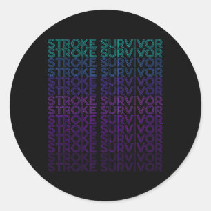 Stroke Survivor Stroke Awareness Classic Round Sticker