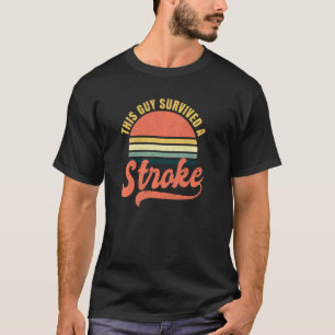 Stroke Survivor  Vintage Retro Survived Guy T-Shirt