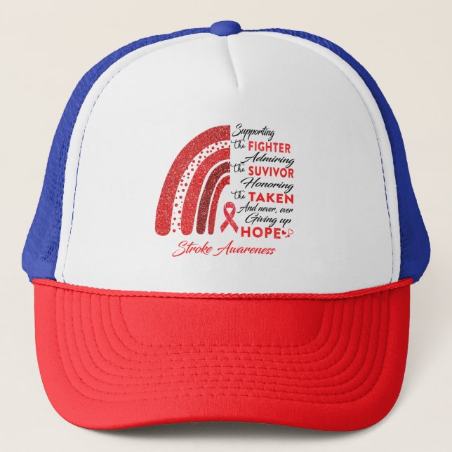 Stroke Warrior Supporting Fighter Trucker Hat (Front)