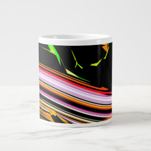 Strokes of lines large coffee mug