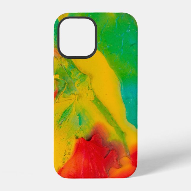 strokes of multi-coloured paint close-upabstract,a iPhone case (Back)
