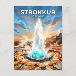 Strokkur Iceland Postcard