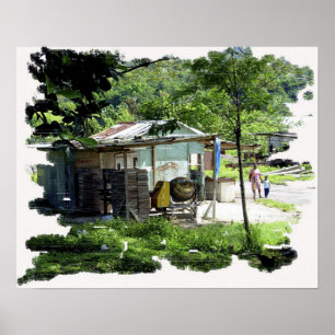 Stroll in the Village Poster