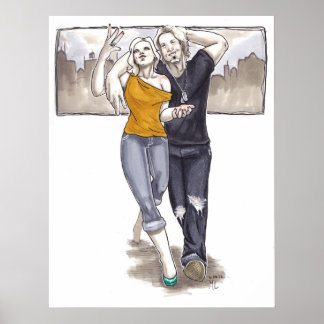 Stroll through the city poster