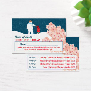 Stroll with Snowman Christmas Party Raffle Tickets