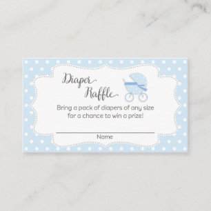 Stroller Baby Shower Diaper Raffle Tickets Enclosure Card
