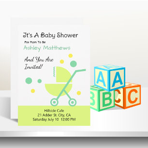 Stroller Baby Shower Invitation