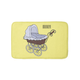 Stroller cartoon illustration  bath mat