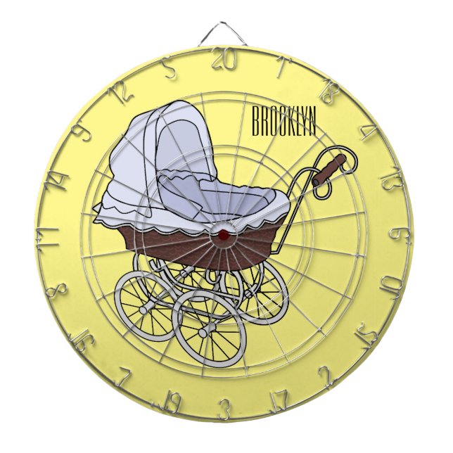 Stroller cartoon illustration  dartboard (Front)