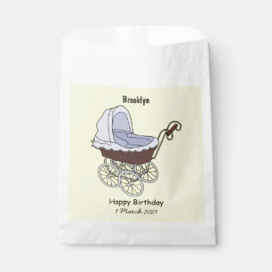 Stroller cartoon illustration favour bag