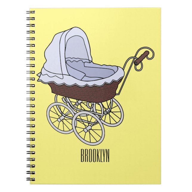 Stroller cartoon illustration  notebook (Front)