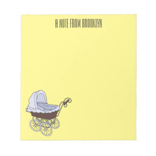 Stroller cartoon illustration notepad