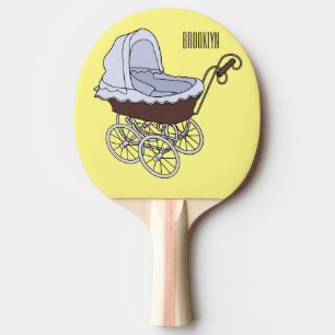 Stroller cartoon illustration  ping pong paddle