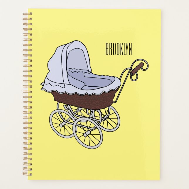 Stroller cartoon illustration  planner (Front)