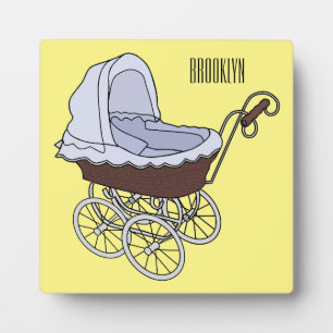 Stroller cartoon illustration plaque