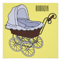Stroller cartoon illustration