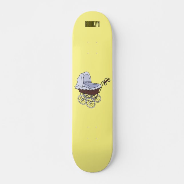 Stroller cartoon illustration  skateboard (Front)