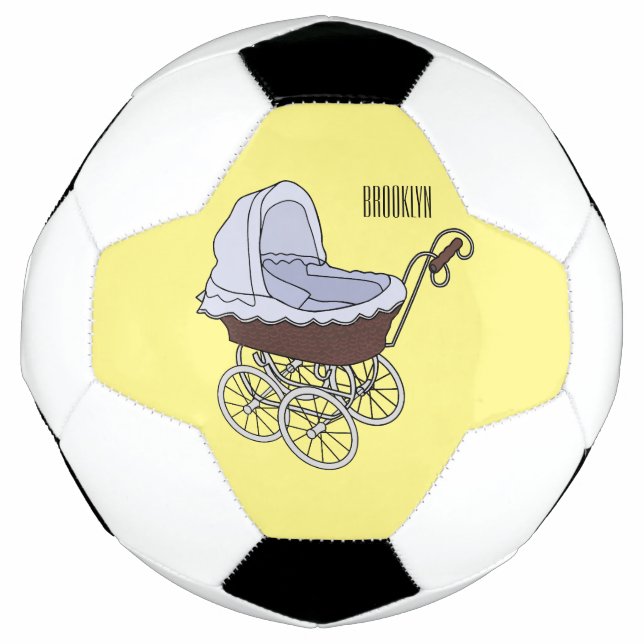 Stroller cartoon illustration  soccer ball (Front)
