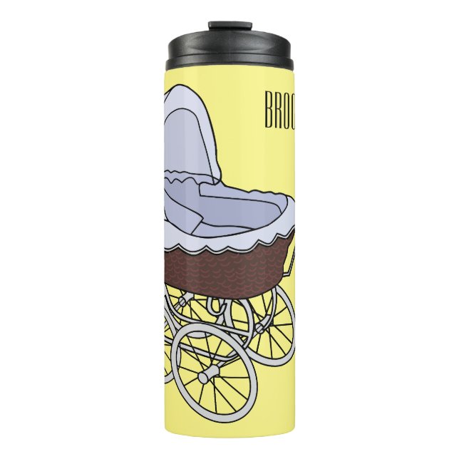 Stroller cartoon illustration  thermal tumbler (Front)