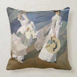 Strolling along the Seashore, 1909 Cushion