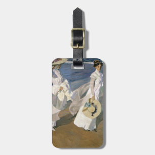 Strolling along the Seashore, 1909 Luggage Tag