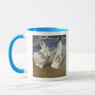 Strolling along the Seashore, 1909 Mug