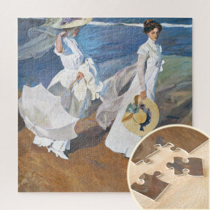 Strolling along the Seashore, Joaquín Sorolla  Jigsaw Puzzle