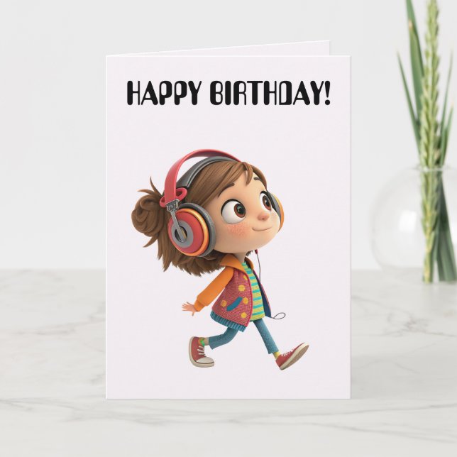 STROLLING BIRTHDAY CARD (Front)