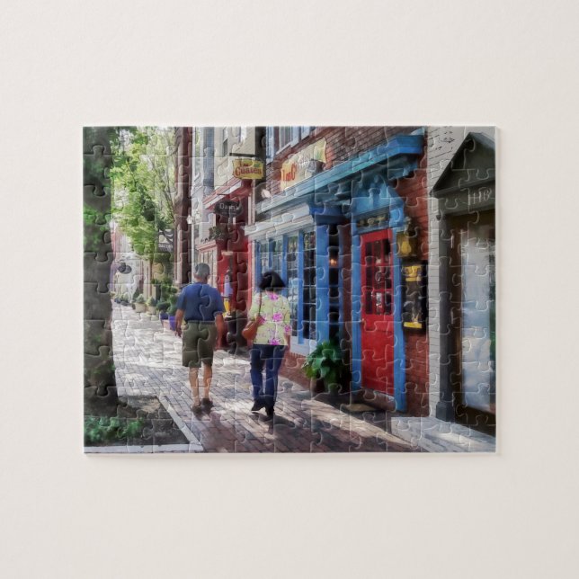 Strolling Down King Street Alexandria VA Jigsaw Puzzle (Horizontal)
