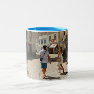 Strolling in Cascais - The Real Portugal Two-Tone Coffee Mug