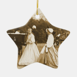 Strolling on the Battlefield Ceramic Ornament