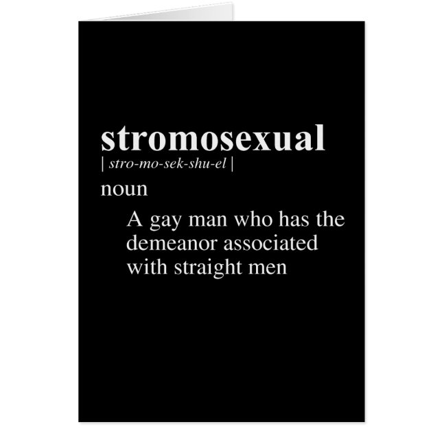STROMOSEXUAL DEFINITION (Front)
