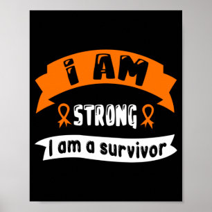 Strong A Survivor _ Leukaemia Cancer Awareness Poster