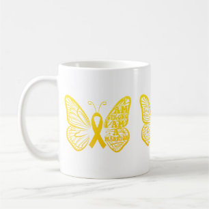 Strong A Warrior Childhood Cancer Awareness Coffee Mug