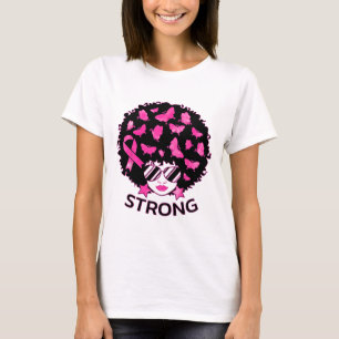 Strong African American Woman Breast Cancer Awaren T-Shirt