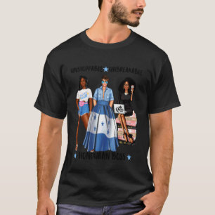 Strong Afro Honduran Boss Hondura Flag Latina Woma T-Shirt