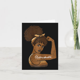 Strong Afro Woman Black History Month Men Women Wo Card