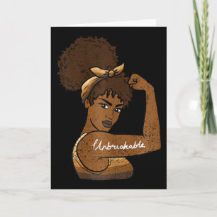 Strong Afro Woman Black History Month Men Women Wo Card