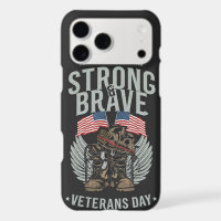 Strong And Brave Veterans Day USA Flag