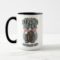 Strong And Brave Veterans Day USA Flag