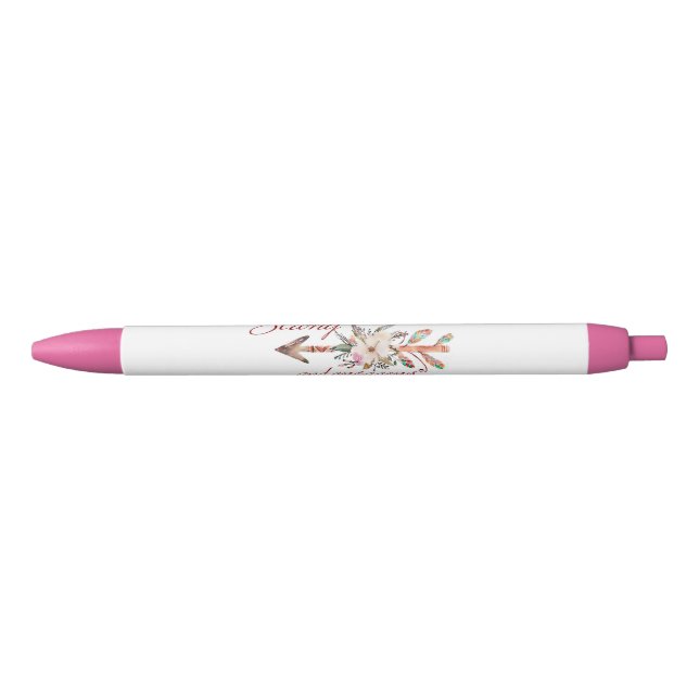 Strong and courageous black ink pen (Front)