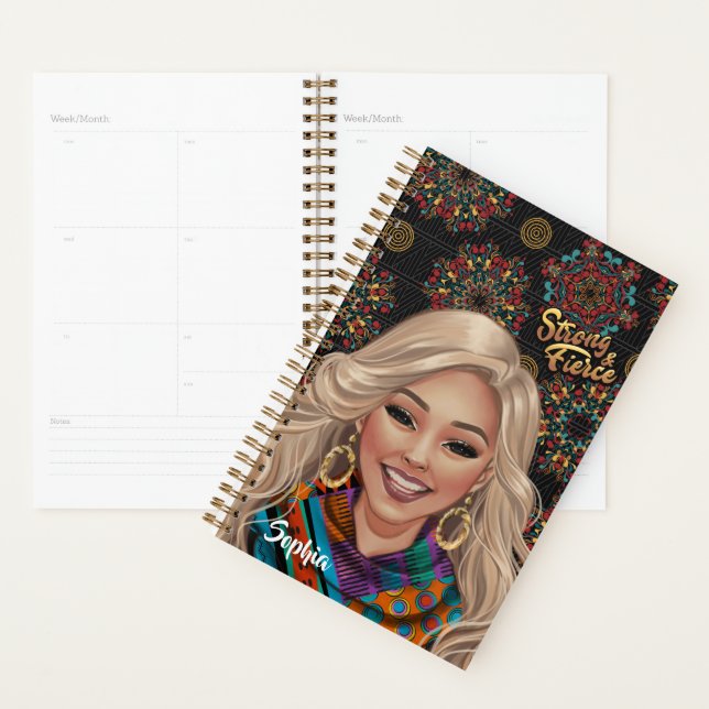 Strong and Fierce Woman Personalised Planner (Display)